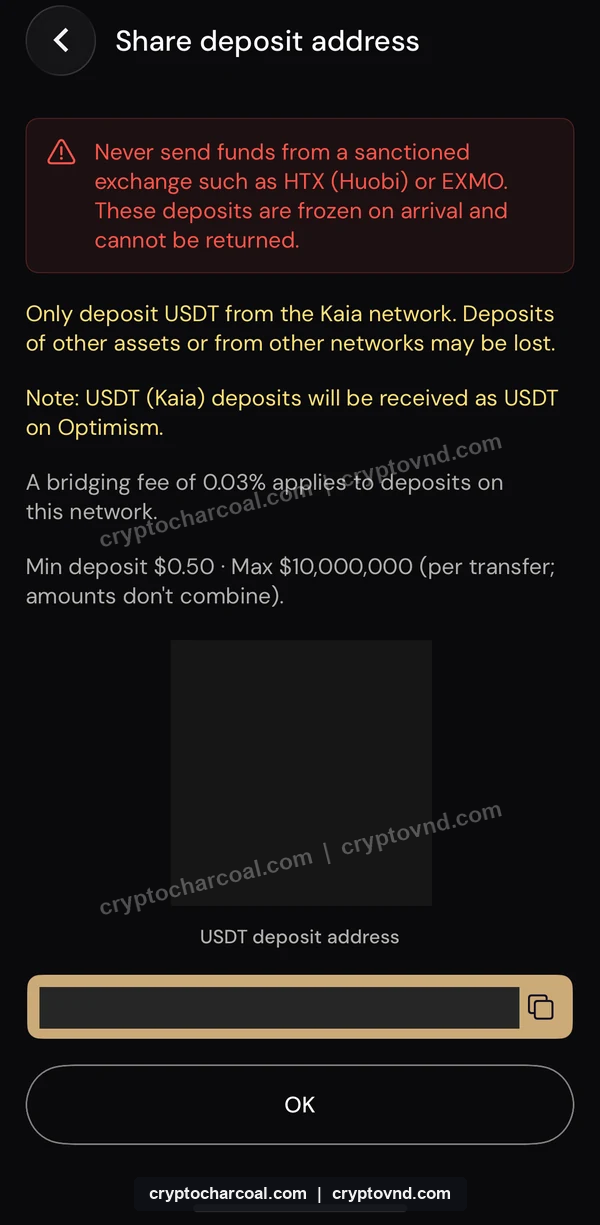 이더파이 Kaia USDT 수취 경로의 0.03퍼센트 비용